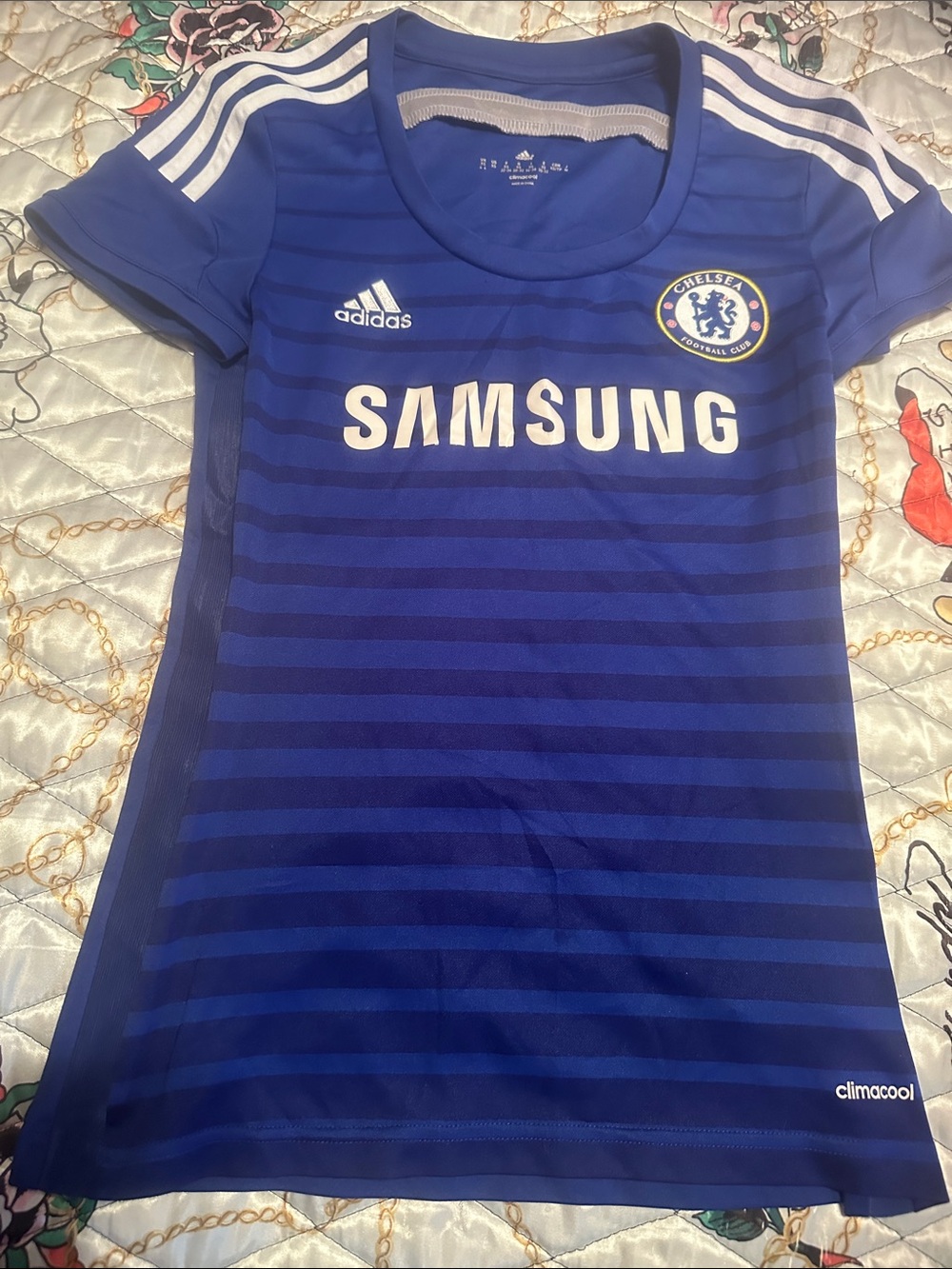 adidas womens Chelsea Football Jersey in Royal Blue with White Accents